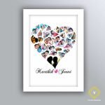 Couple Heart Collage Portrait - Image 3