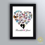 Couple Heart Collage Portrait - Image 2